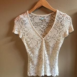 Lace short sleeve shirt